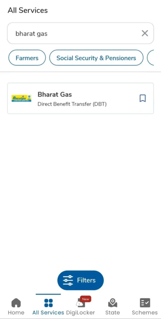 umang app bharat gas